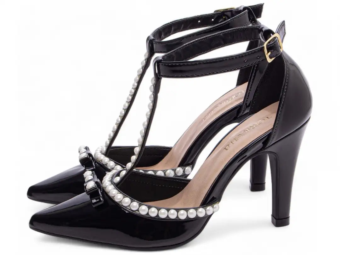 Scarpin Preto Salto Alto Verniz - Calçado Feminino Social Luxo
