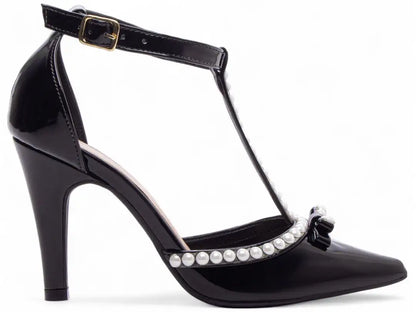 Scarpin Preto Salto Alto Verniz - Calçado Feminino Social Luxo