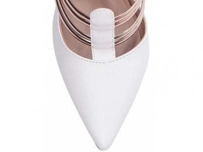 Scarpin Branco e Rosê Metalizado – Conforto e Estilo - Torricella|Hyly Prime