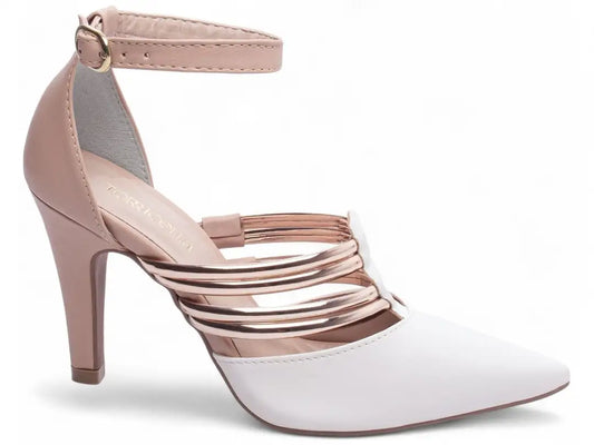 Scarpin Rosê Salto Alto 9cm em Napa – Elegância e Conforto
