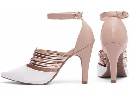 Scarpin Rosê Salto Alto 9cm em Napa – Elegância e Conforto