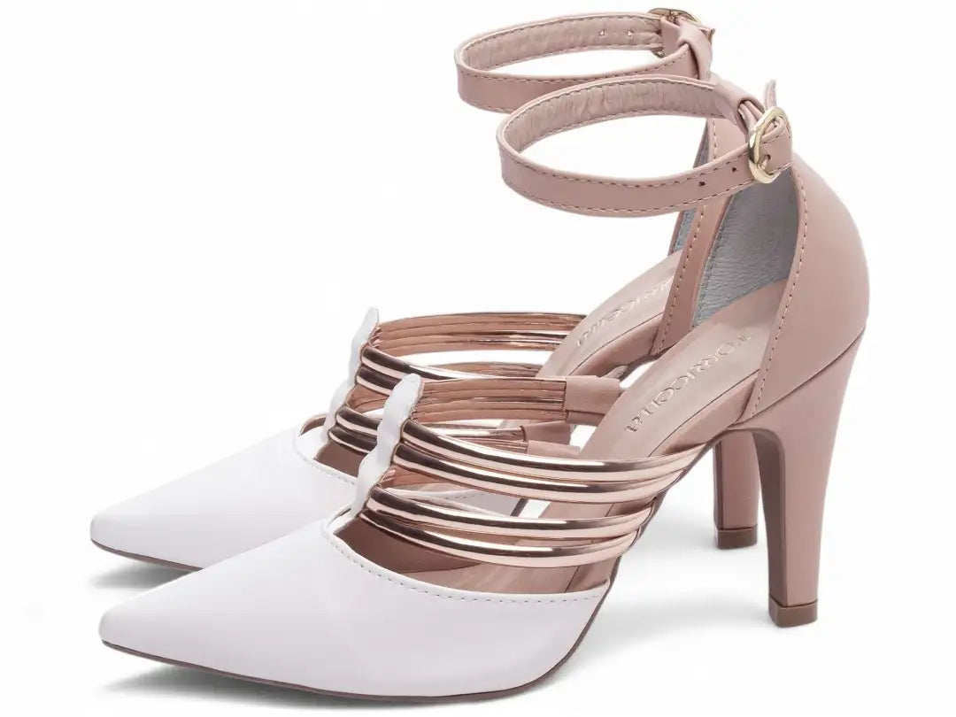 Scarpin Rosê Salto Alto 9cm em Napa – Elegância e Conforto