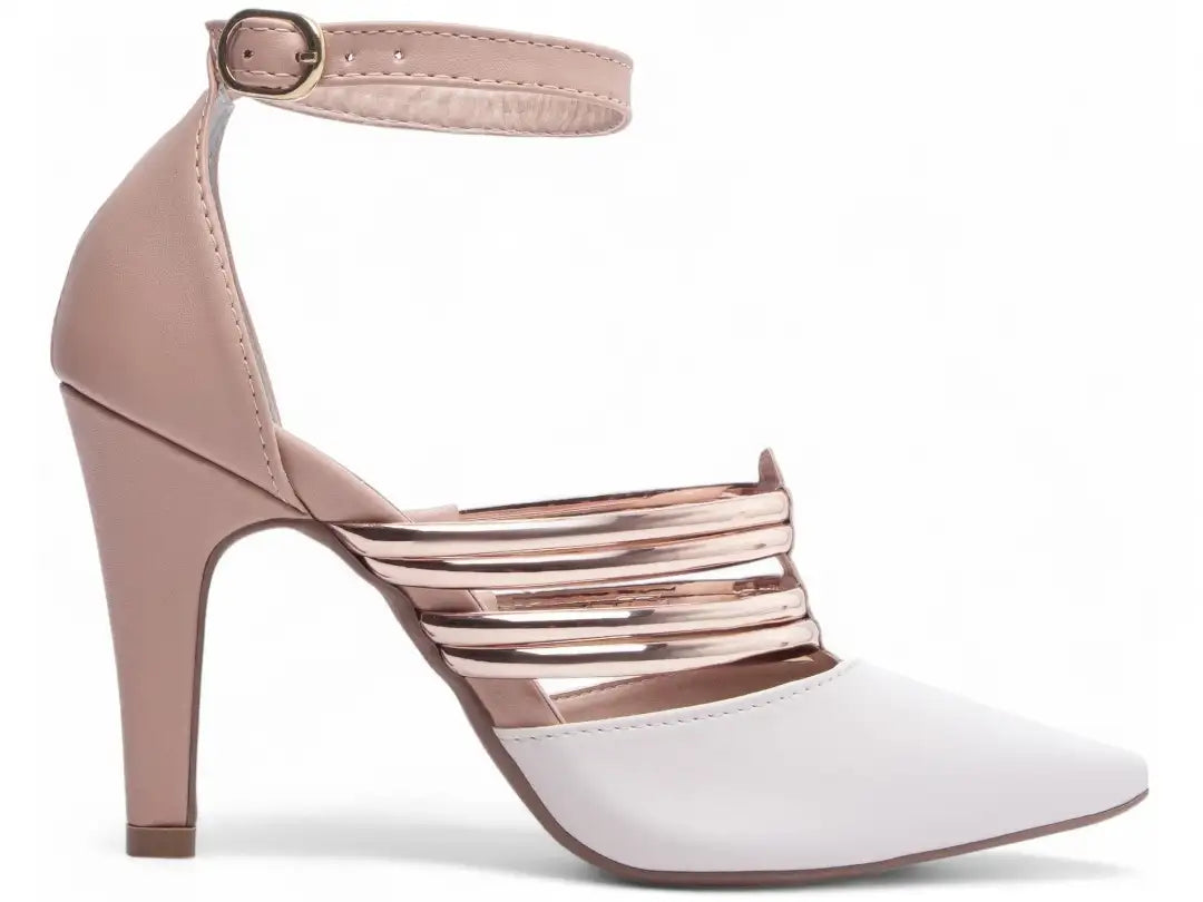 Scarpin Rosê Salto Alto 9cm em Napa – Elegância e Conforto