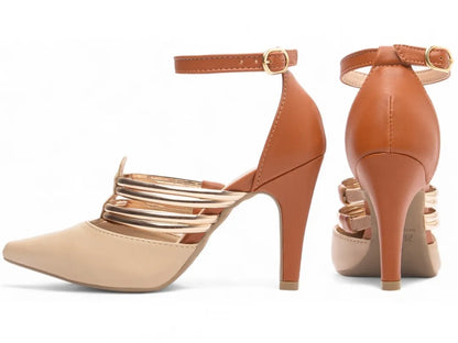 Scarpin Branco e Rosê Metalizado – Conforto e Estilo - Torricella|Hyly Prime