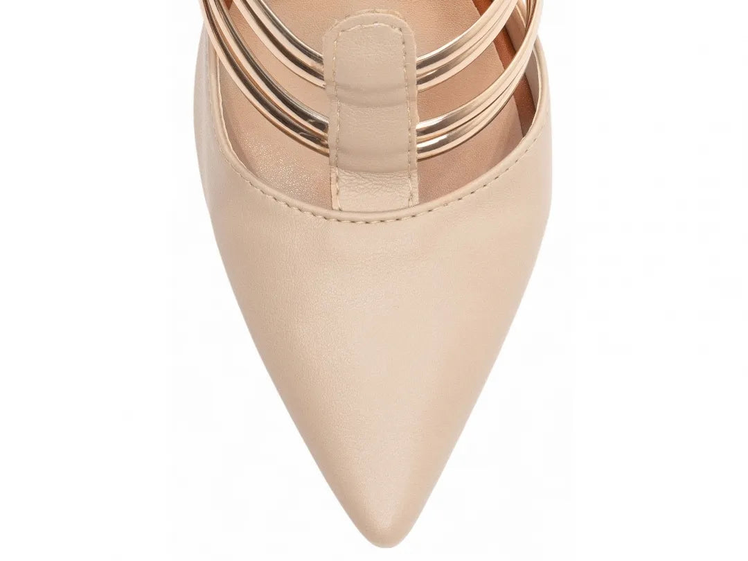 Scarpin Branco e Rosê Metalizado – Conforto e Estilo - Torricella|Hyly Prime