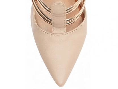 Scarpin Branco e Rosê Metalizado – Conforto e Estilo - Torricella|Hyly Prime