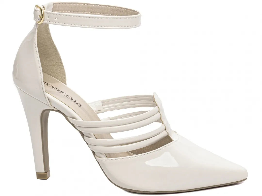 Scarpin Branco e Rosê Metalizado – Conforto e Estilo - Torricella|Hyly Prime