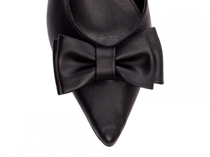 Scarpin Clássico Napa Preto Salto Grosso Confortável