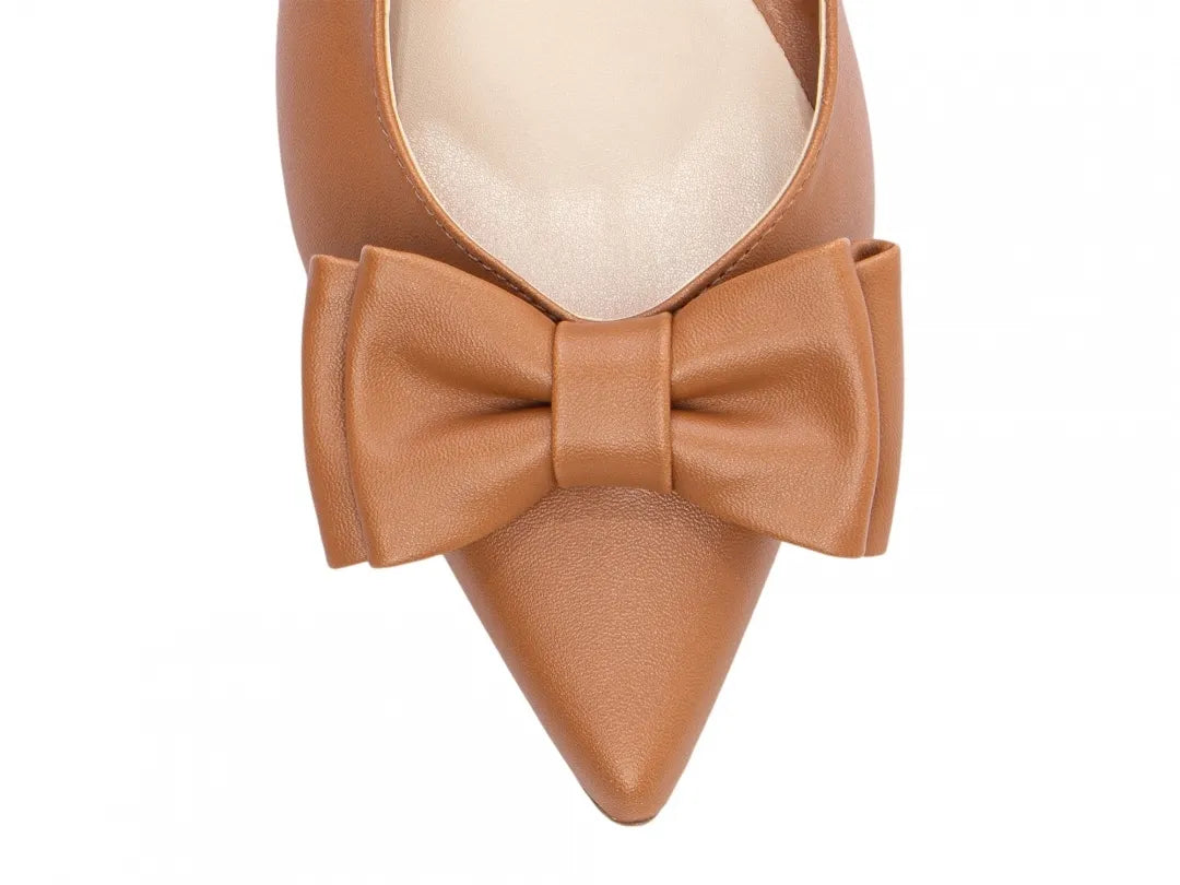 Scarpin Clássico Napa Caramelo Salto Grosso Confortável