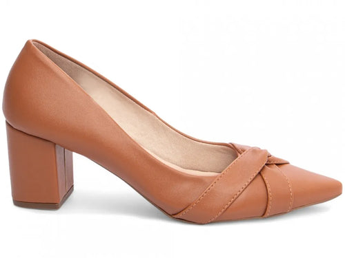Sapato Scarpin Salto Gr. Caramelo com 6,5 cm Antiderrapante