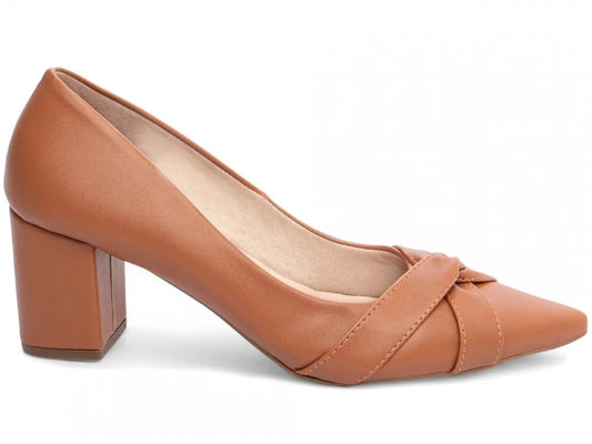 Sapato Scarpin Salto Gr. Caramelo com 6,5 cm Antiderrapante