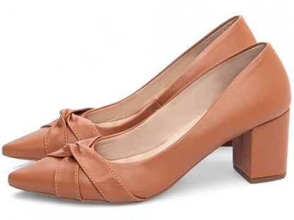 Sapato Scarpin Salto Gr. Caramelo com 6,5 cm Antiderrapante