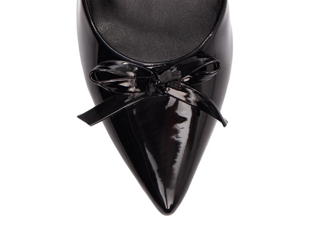 Sapato Scarpin Preto Elegante com Salto Grosso 6,5 cm  Antiderrapante