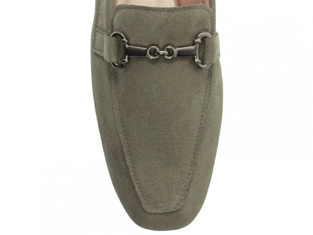 Sapatilha Feminina Verde Confortável em Camurça