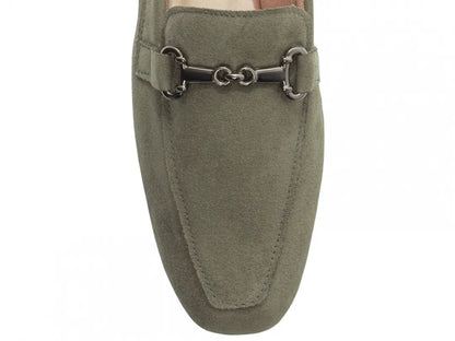 Sapatilha Feminina Verde Confortável em Camurça