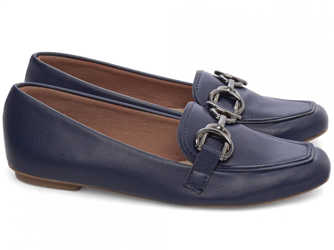 Sapatilha Mocassim Azul Feminino antiderrapante