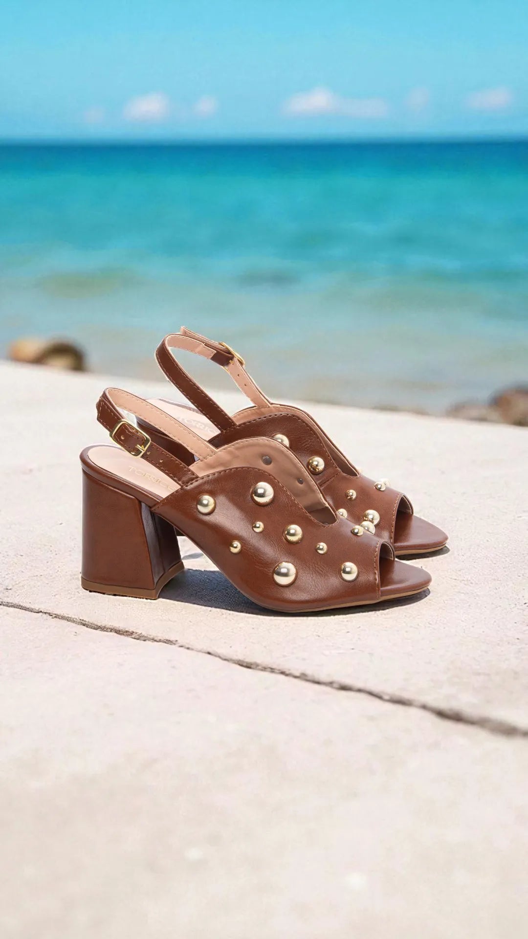 Sandália Ankle Boot Feminina Elegante Napa Caramelo