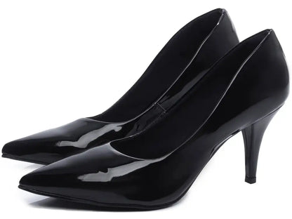 Sapato Scarpin Verniz Preto Numeração Grande 39 ao 44