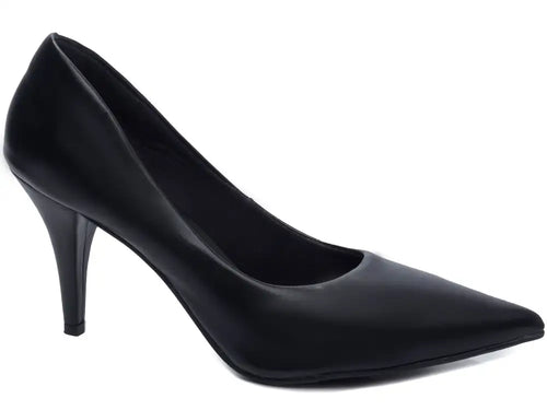 Sapato Scarpin Feminino Preto Salto Fino Numeração Grande 39 ao 44