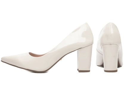 Scarpin Feminino Verniz Off White Numeração Especial Coleção FINEST