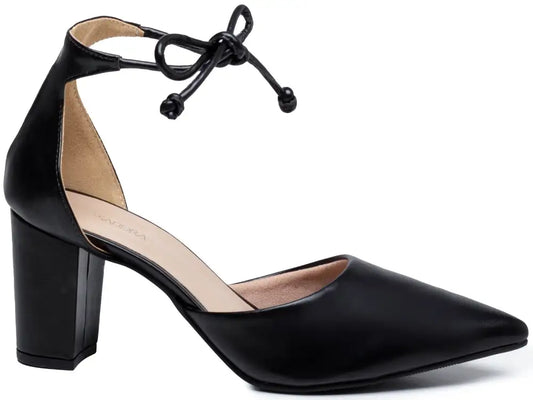 Sapato Scarpin Salto Bloco Preto Numeração Especial