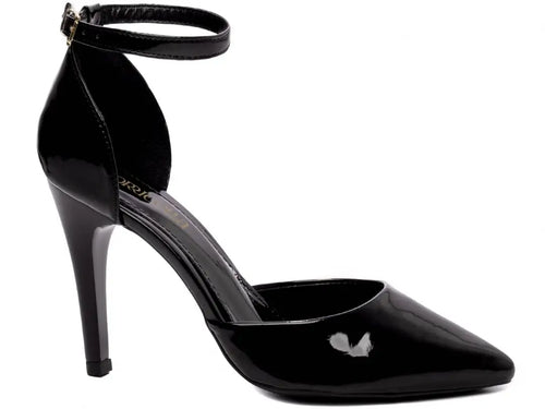 Scarpin Feminino Verniz Preto Elegante com Salto Alto 10 cm