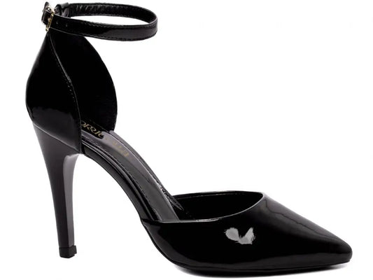 Scarpin Feminino Verniz Preto Elegante com Salto Alto 10 cm