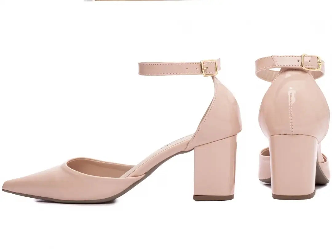 Scarpin Verniz Rosê Salto 6,5cm – Torricella