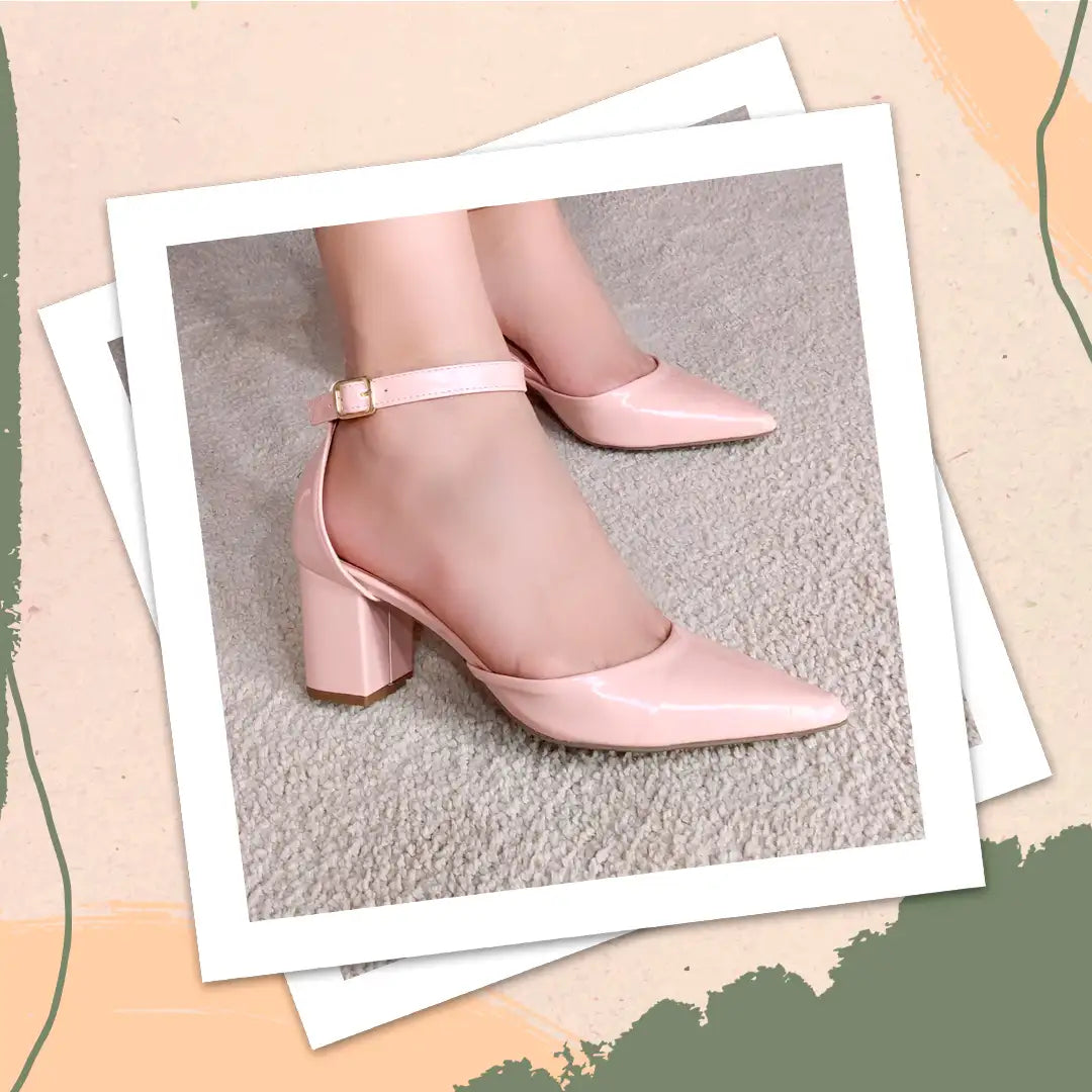 Scarpin Verniz Rosê Salto 6,5cm – Torricella