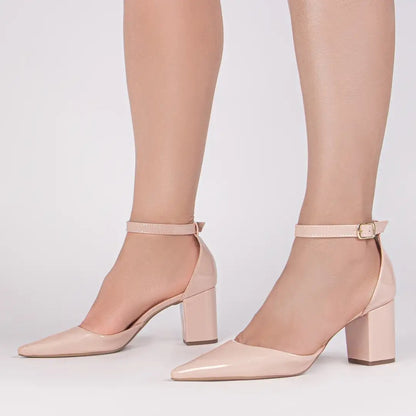 Scarpin Verniz Rosê Salto 6,5cm – Torricella