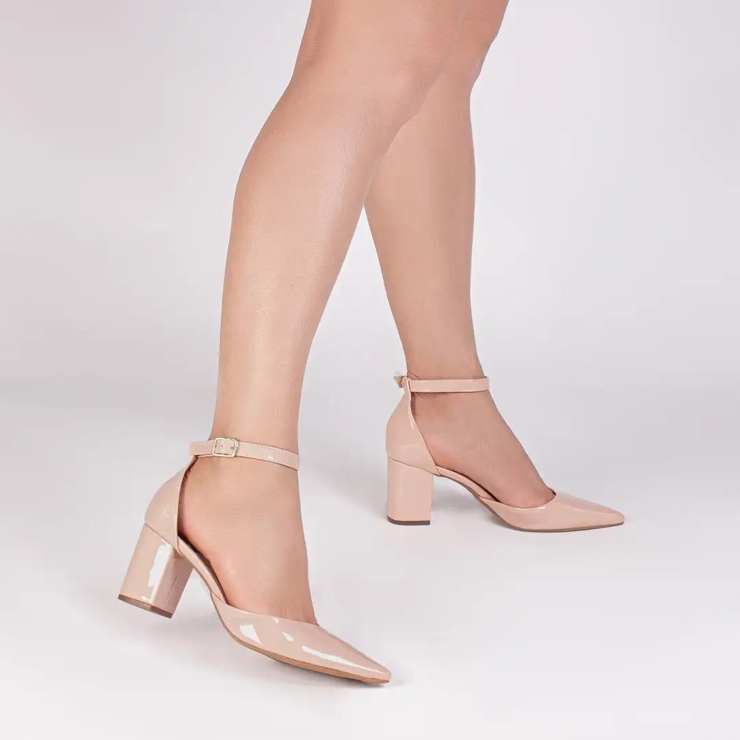 Scarpin Verniz Rosê Salto 6,5cm – Torricella