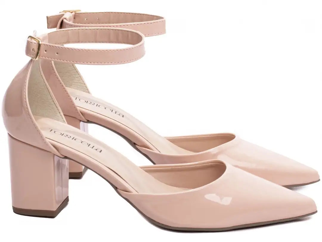 Scarpin Verniz Rosê Salto 6,5cm – Torricella