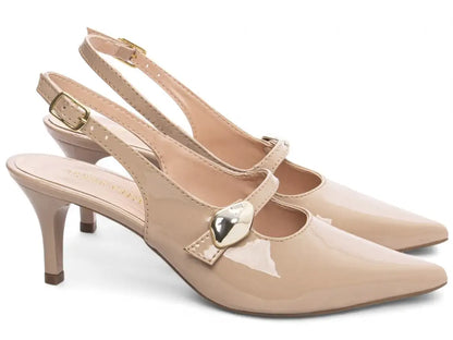 Sapato Scarpin Verniz Bege – Elegância e Conforto