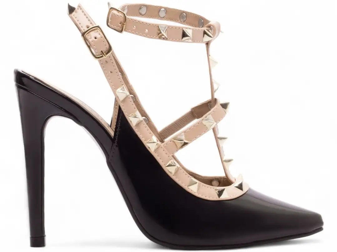 Sapato Scarpin Verniz Preto e Bege – Torricella | Hyly Prime